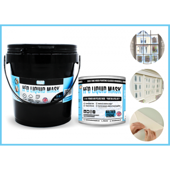 Dual-purpose primer and peelable H2O Liquid Mask for a professional finish on windows and doors